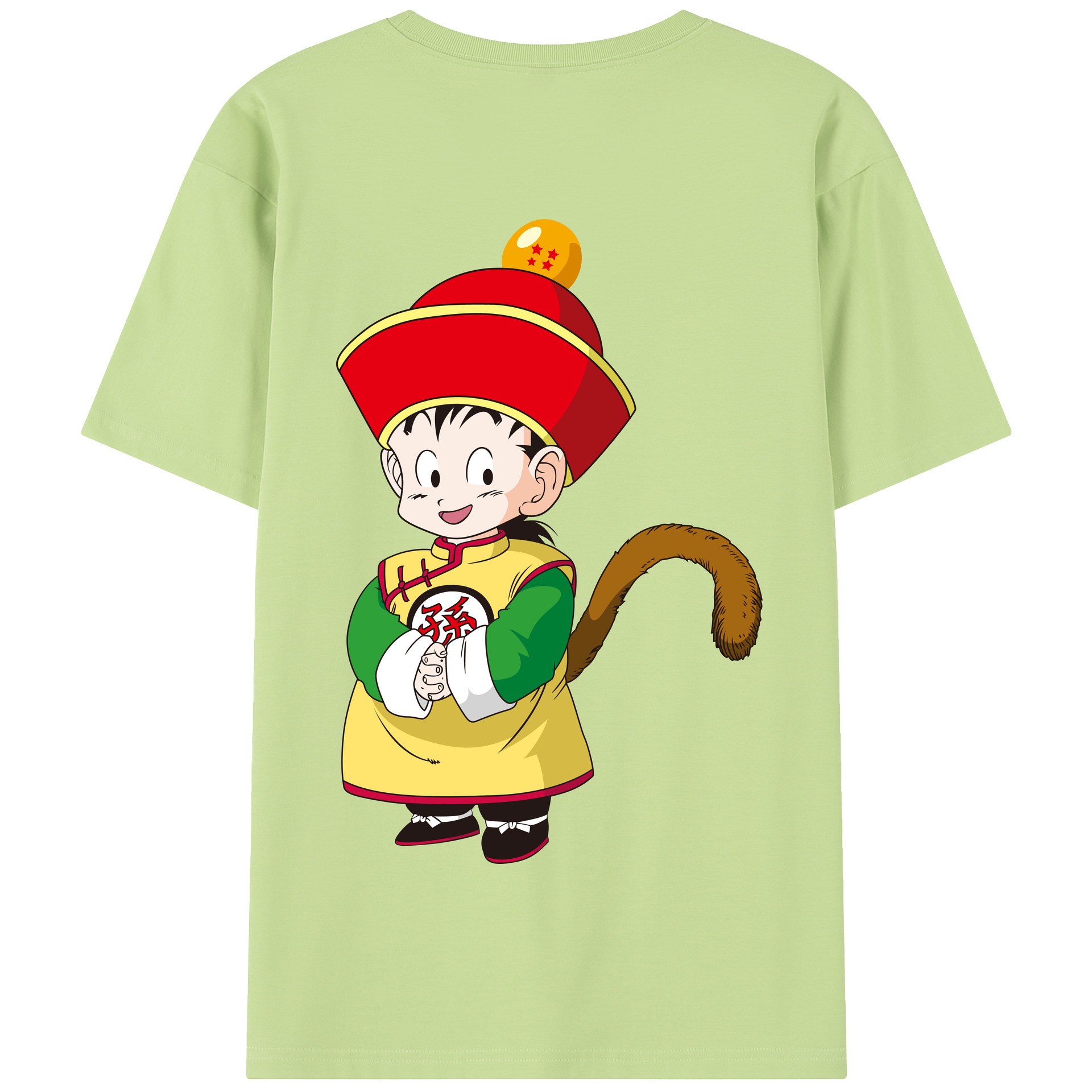 （画像用） ドラゴンボール 孫悟空（そん ごくう）Son Goku カカロット DRAGON BALL Kakarotto 綿100％半袖Tシャツ（背面プリント）